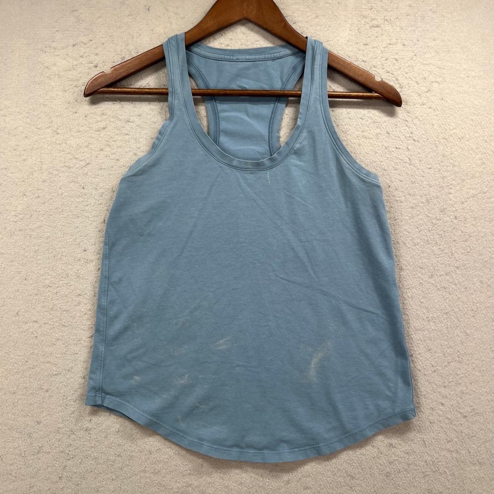 Lululemon Love Tank Top Womens 6 Blue Racerback Scoop Neck Activewear Yoga Gym